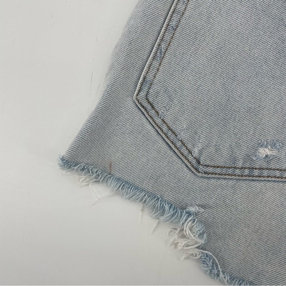 A&F Abercrombie & Fitch Annie High Rise Shorts Blue Denim 28/6 - Picture 6 of 6